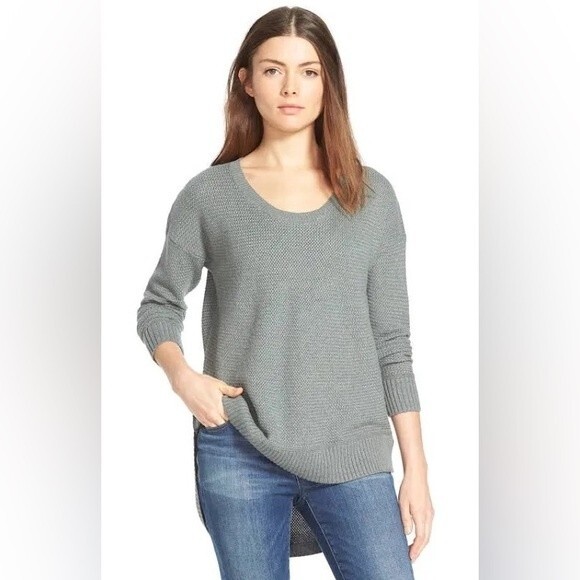 MADEWELL top womens light green gray Chronicle Texture Pullover Sweater small - Picture 1 of 10